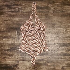 Le Lis Printed Bodysuit. Small